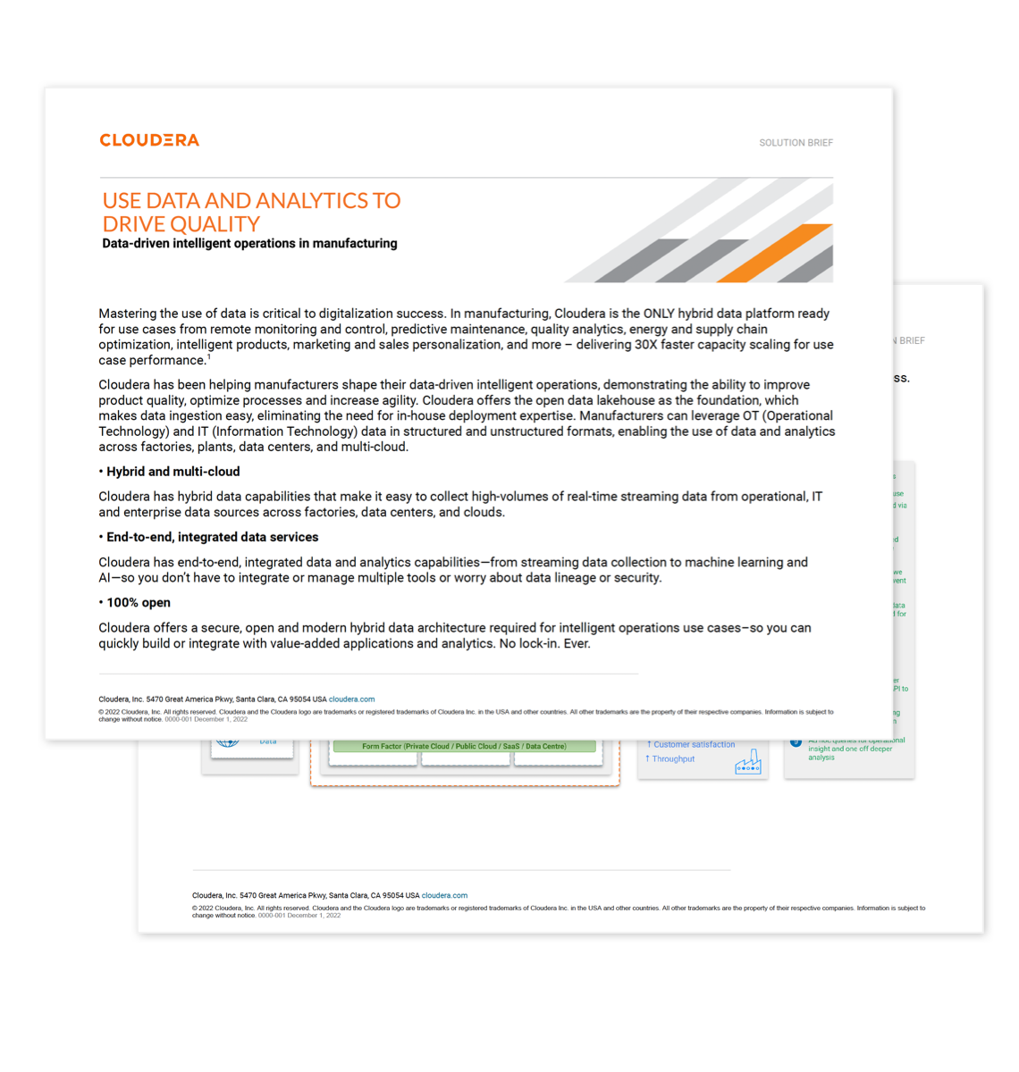 Sintesi della soluzione: Architettura di riferimento di Quality Analytics